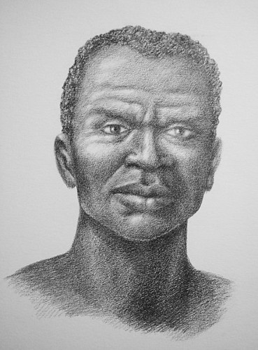 Zumbi dos Palmares, o grande mártir da luta negra brasileira. Ilustração feita por Pedro Celso Cruz de Souza. [1]